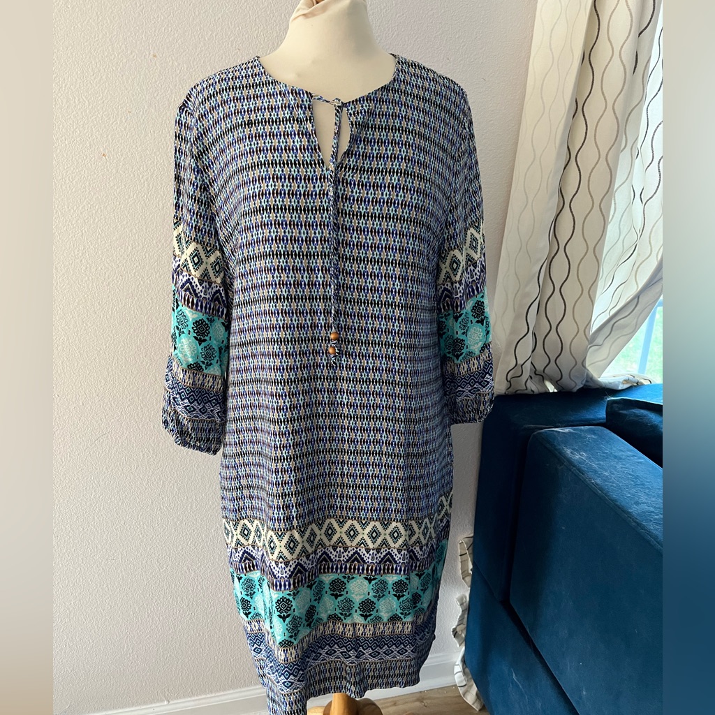 Coldwater Creek Long Sleeve Print Tunic